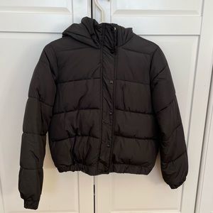 missguided black puffer jacket